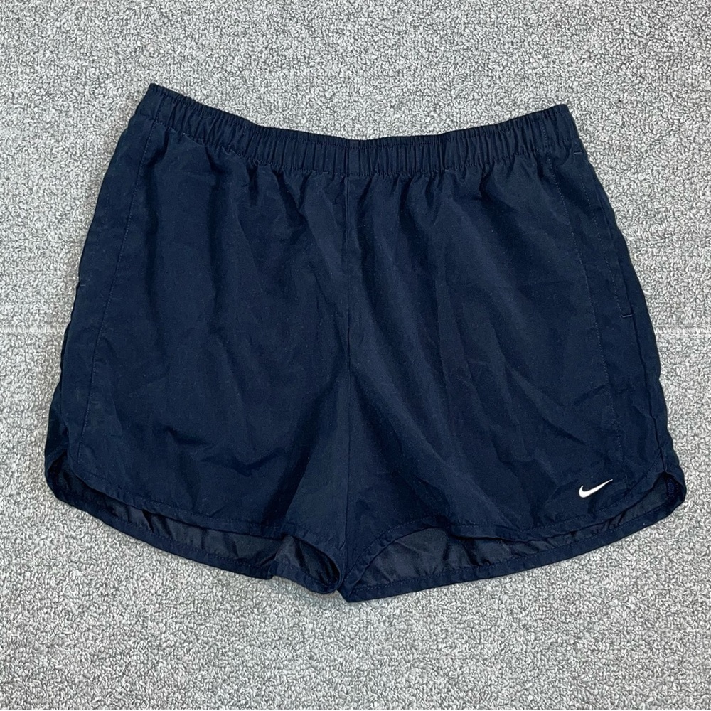 Vintage Y2K Nike Silver Tag Shorts Womens Size Large Navy Blue Athletic Running
